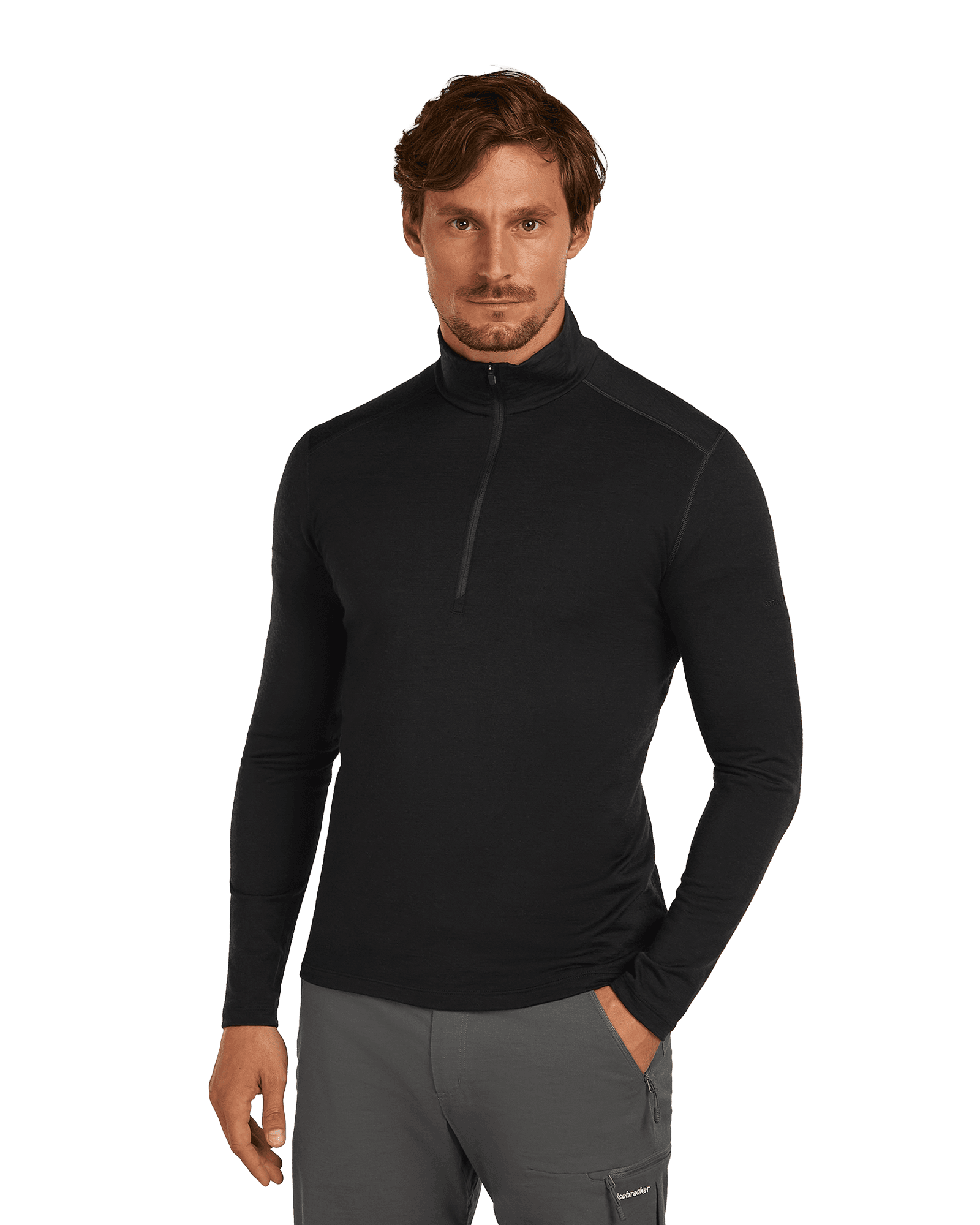 200 Oasis L/S Half Zip M Black