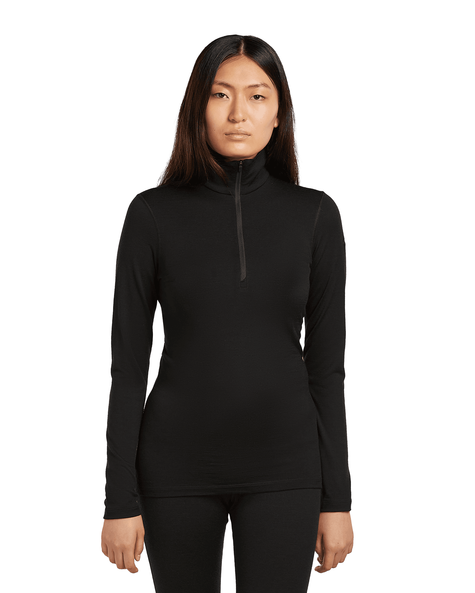 200 Oasis L/S Half Zip W Black