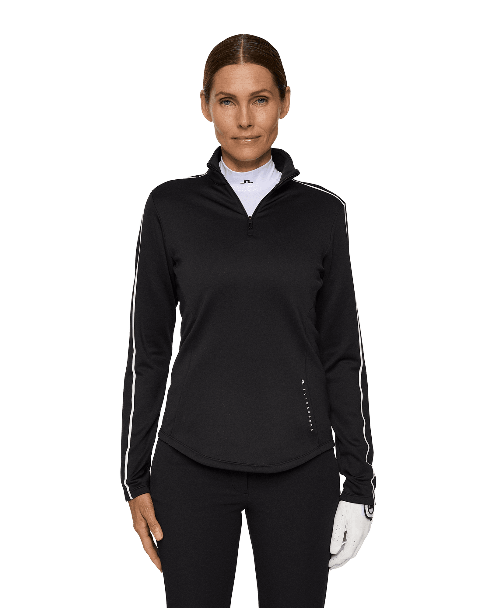 Nefe Quarter Zip Mid Layer W Black