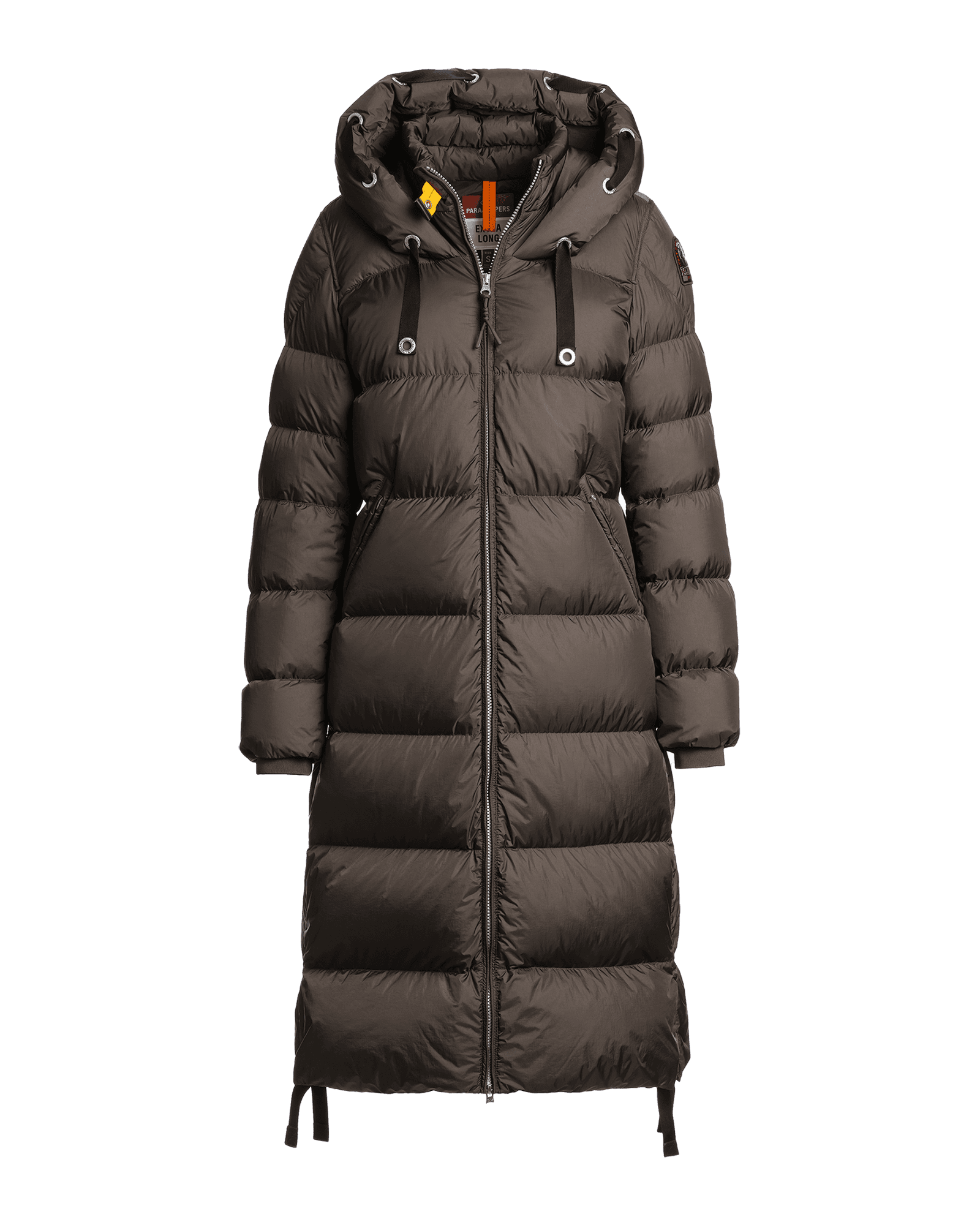 Panda Hooded Down Coat W Earth Brown