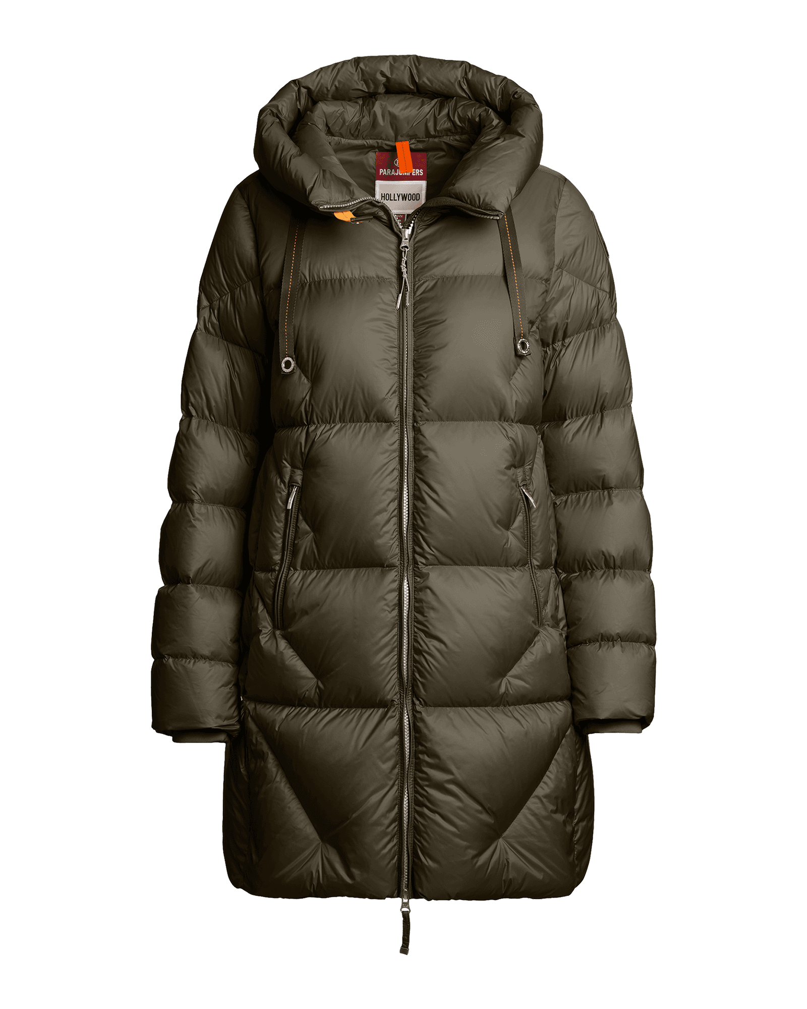 Janet Hooded Down Jacket W Olive Grey