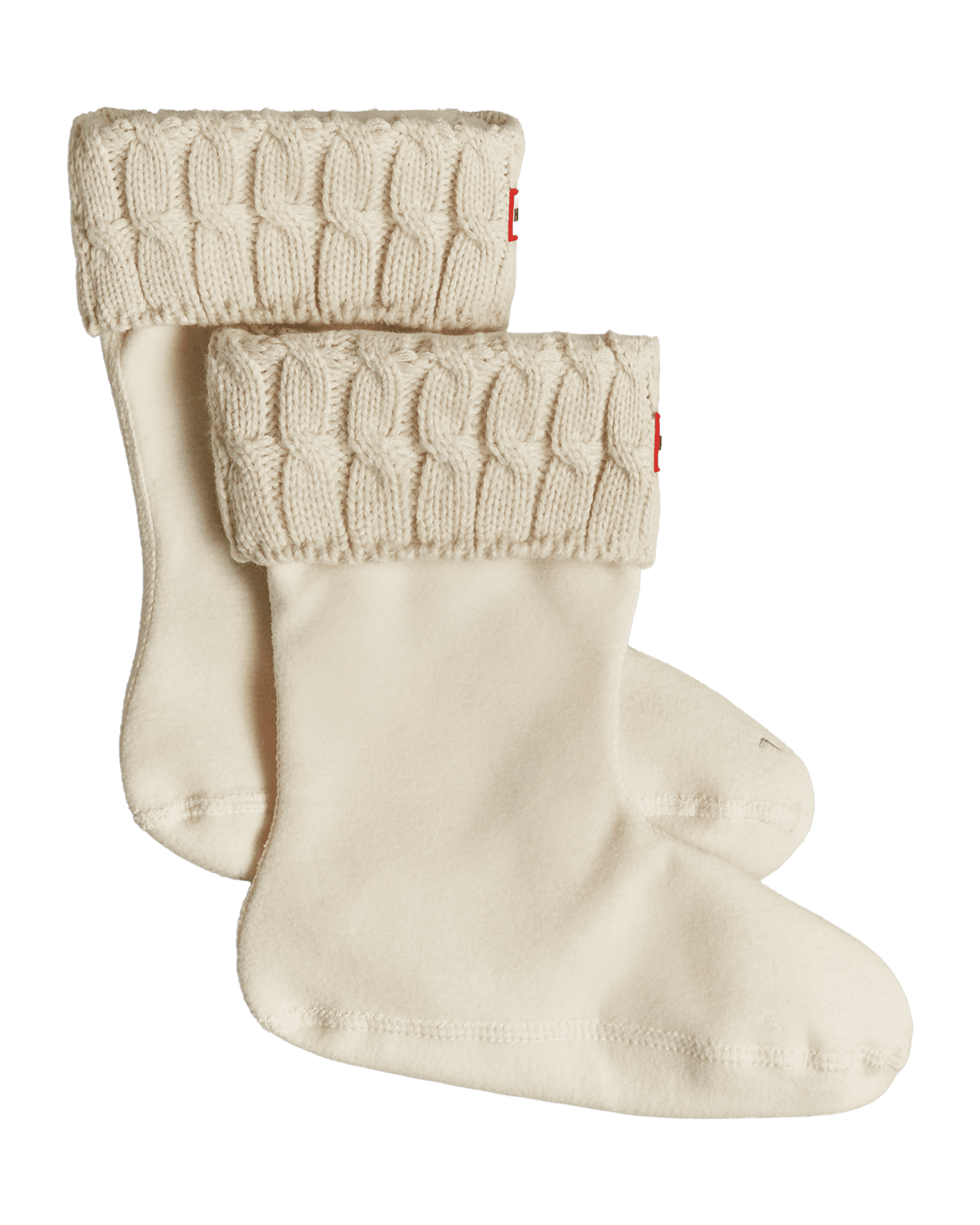 6 Stitch Cable Short Boot Sock Hunter White