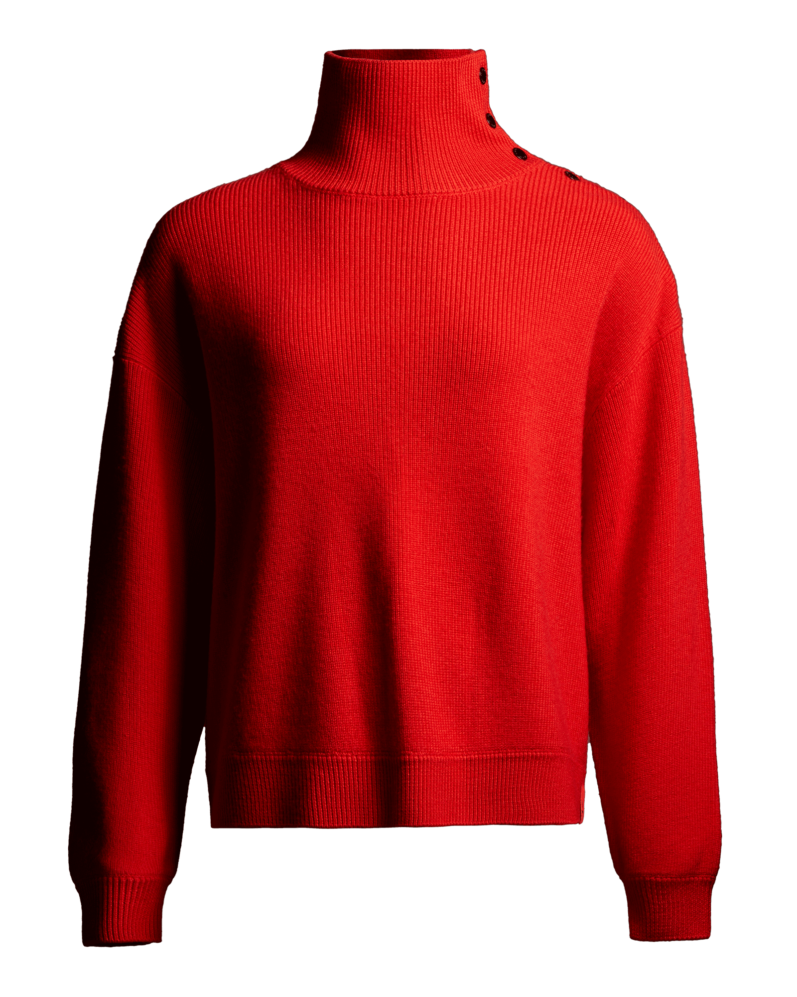 Seafarer Button Neck W Flame Red