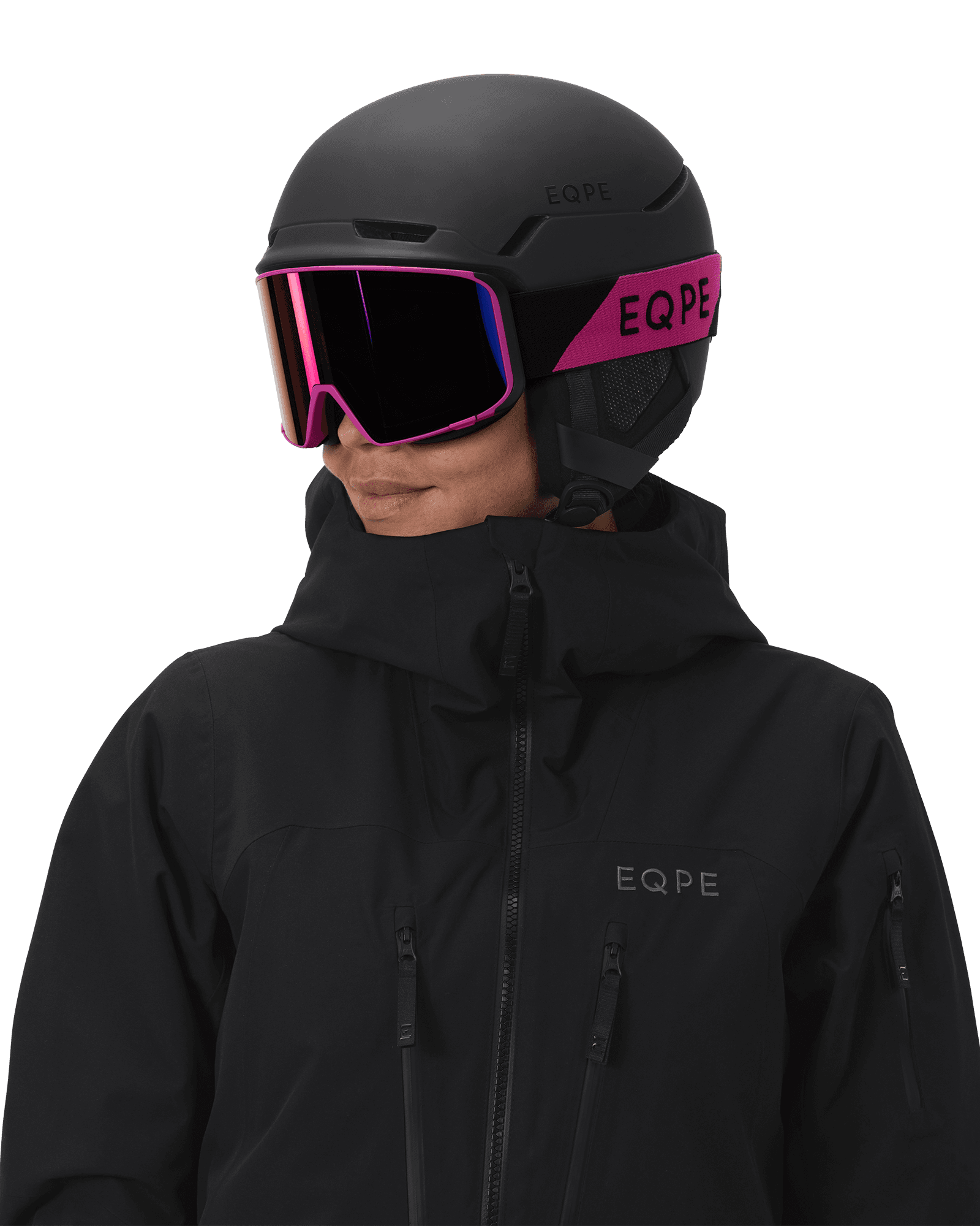 Lupin Pink/Deep Black-Smoke/Ruby Multi + Clear Rose