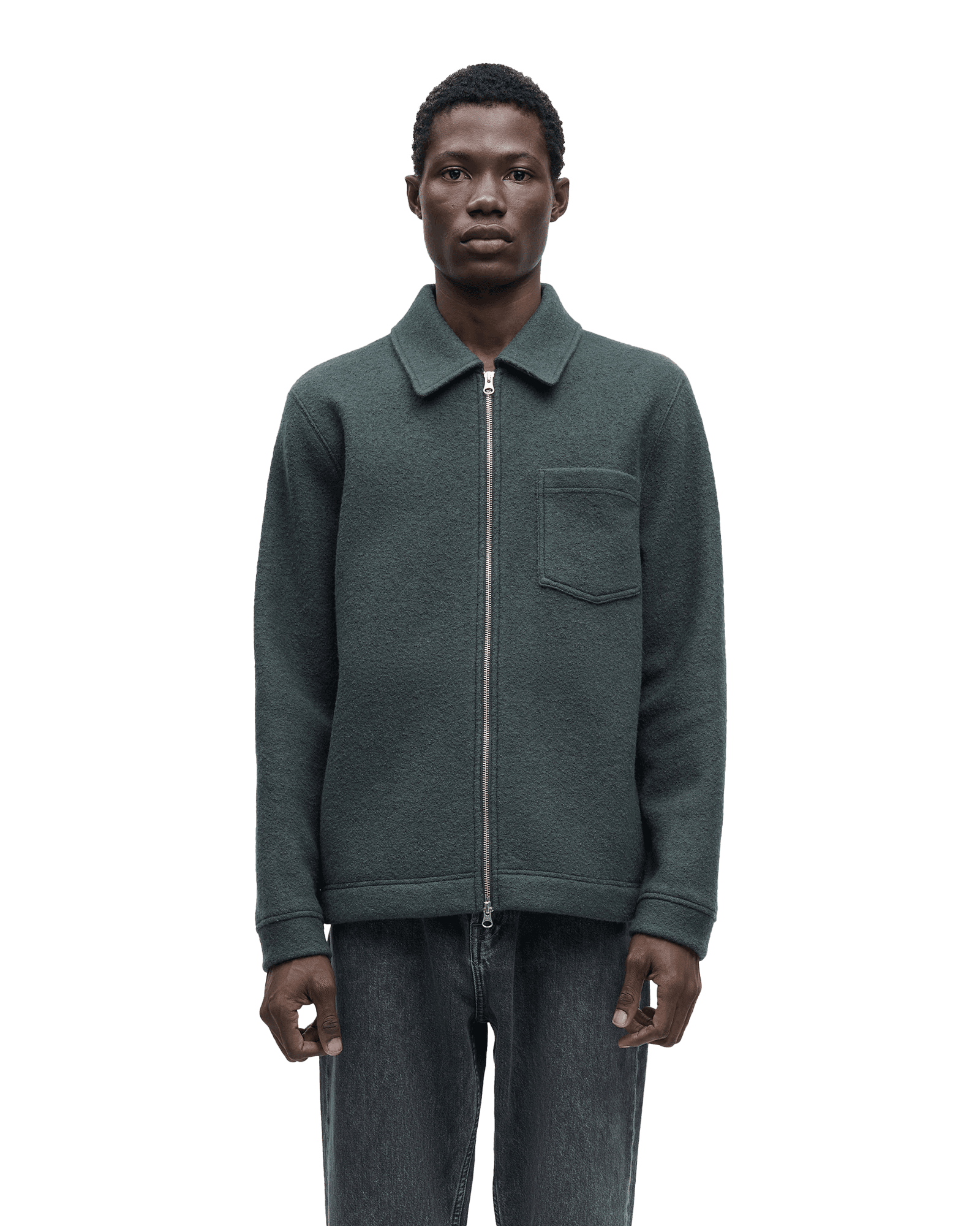 Hannes Full Zip M Dark Evergreen