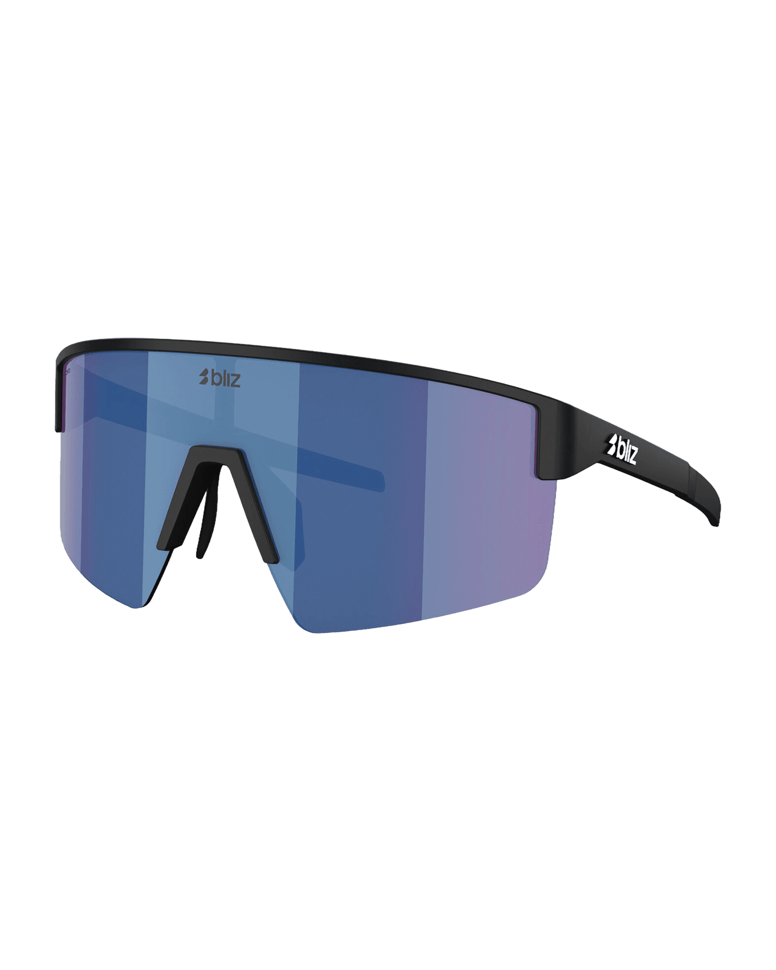 P004 Matte Black Grey W Blue Mirror