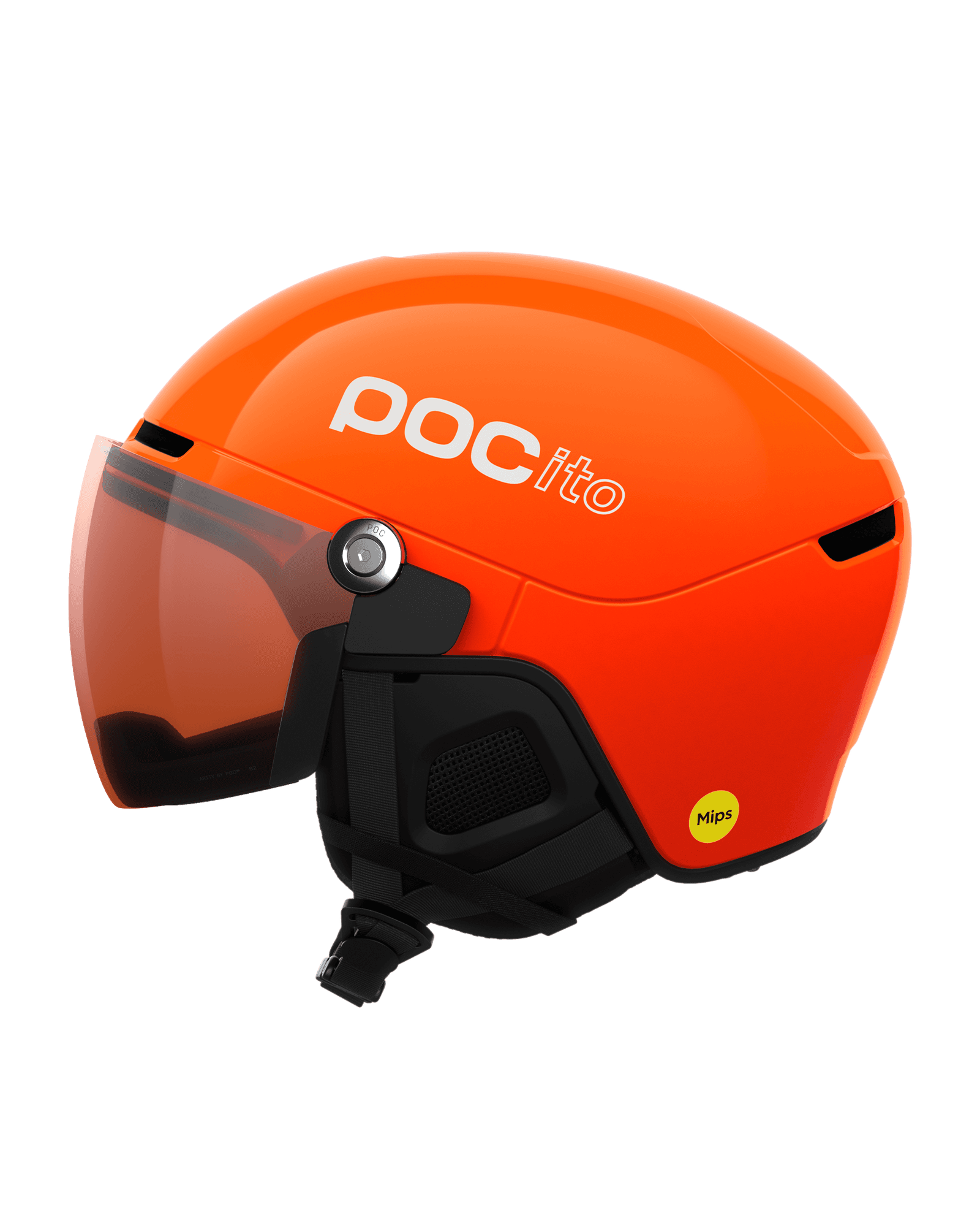 POCito Obex Visor Fluorescent Orange/Clarity POCito/Partly Sunny/Light Orange