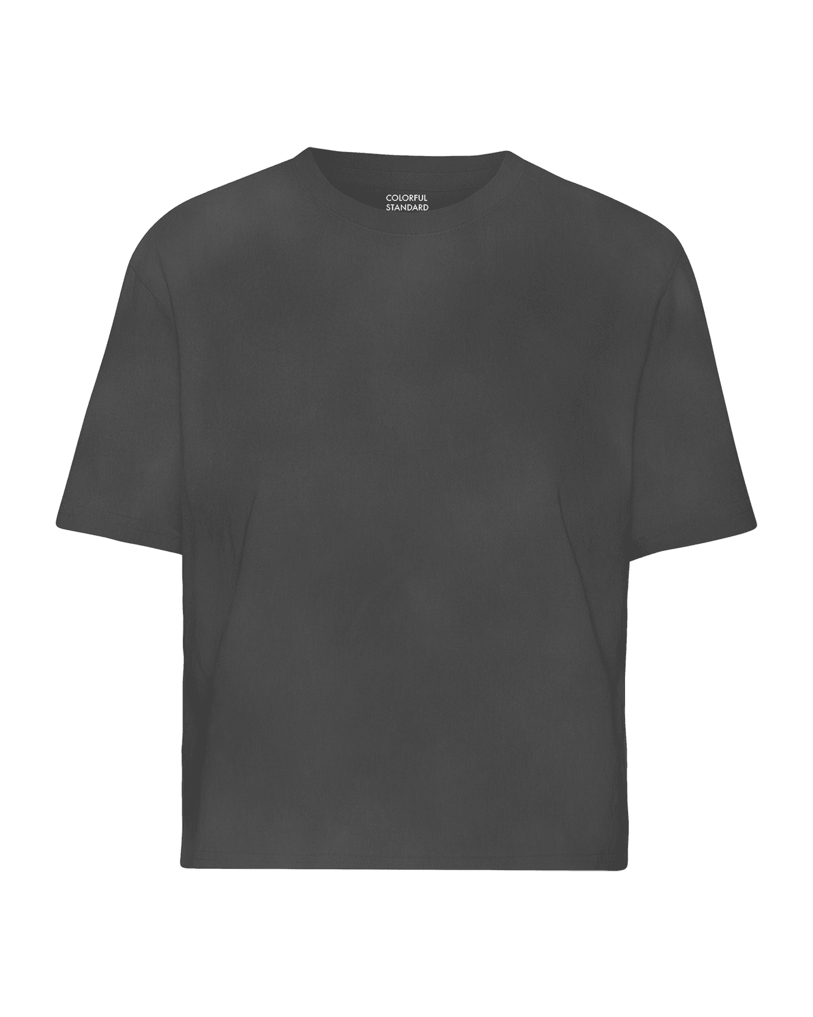 Organic Boxy Crop Tee Faded Black