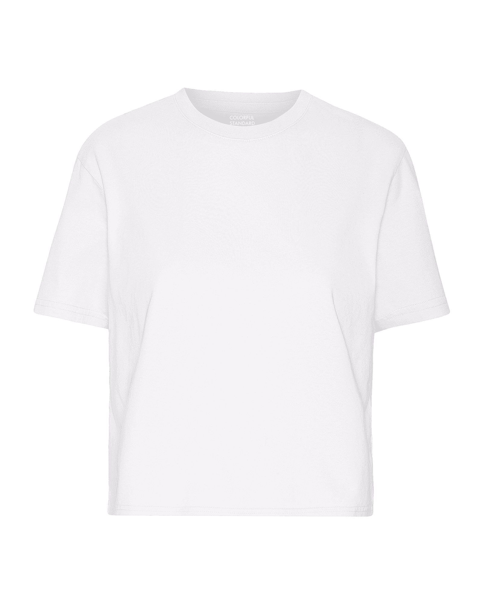 Organic Boxy Crop Tee Optical White