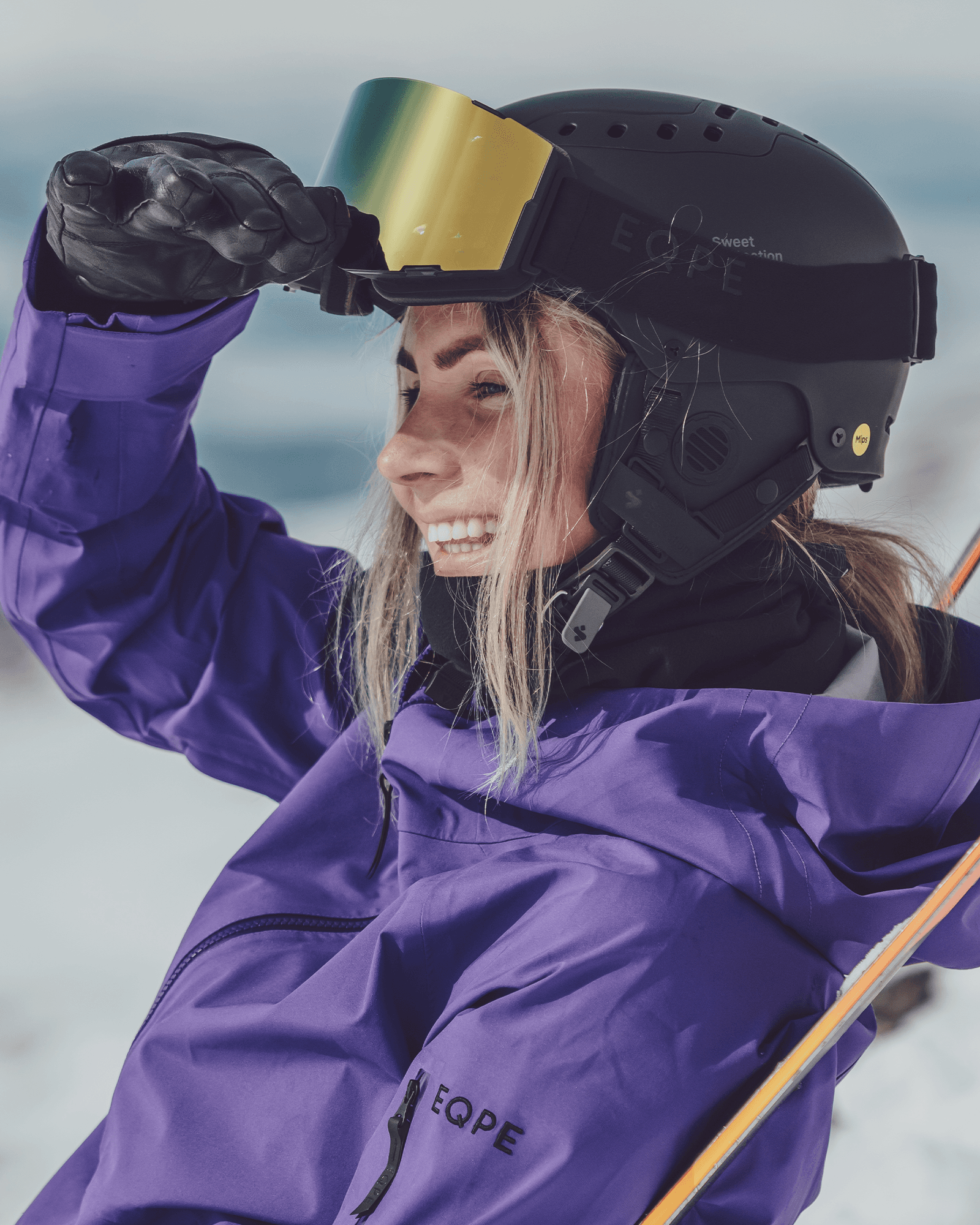 Deep Black/Smoke/Gold mirror & Clear Purple Extra Lens