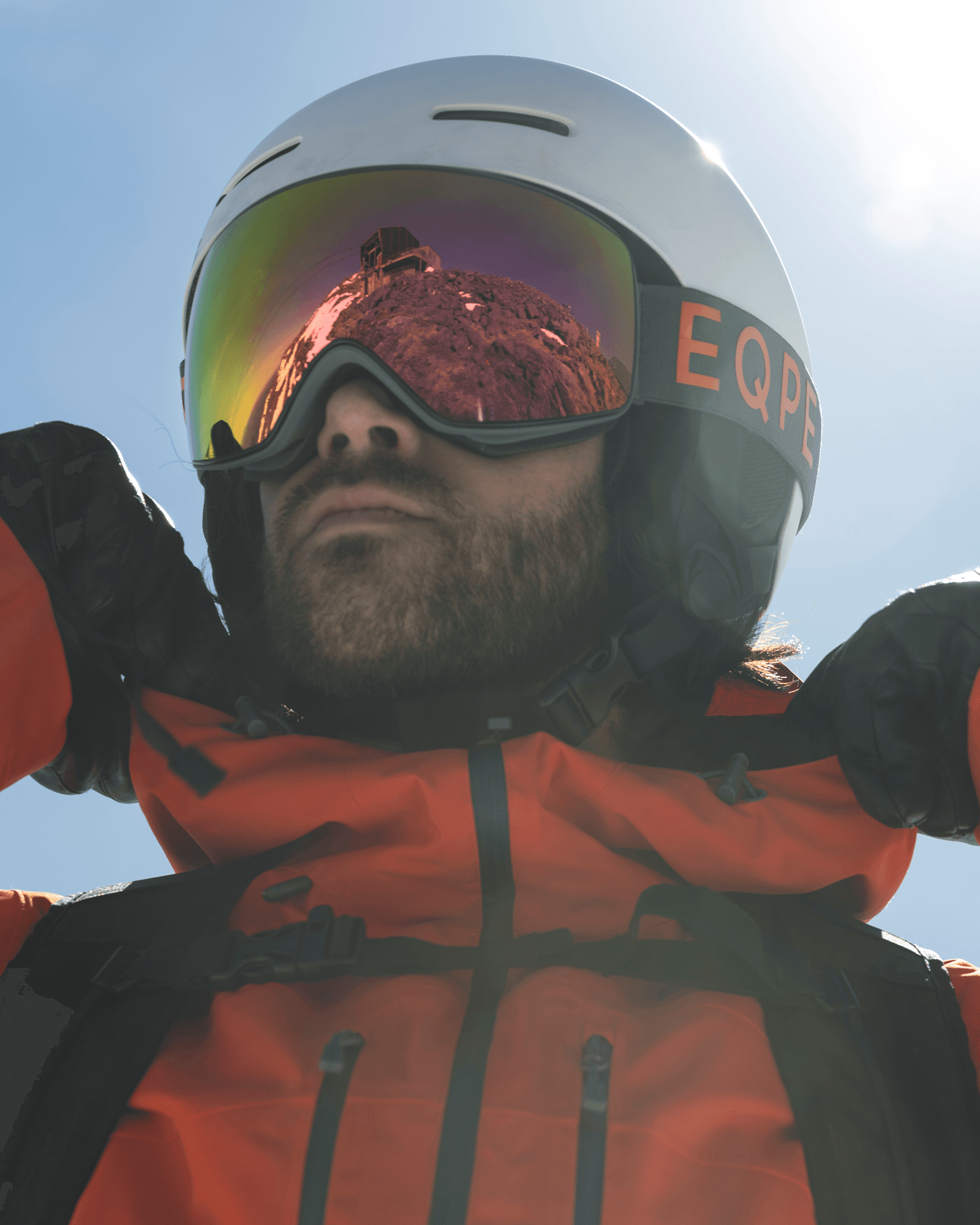 Navy Orange/Red Multi