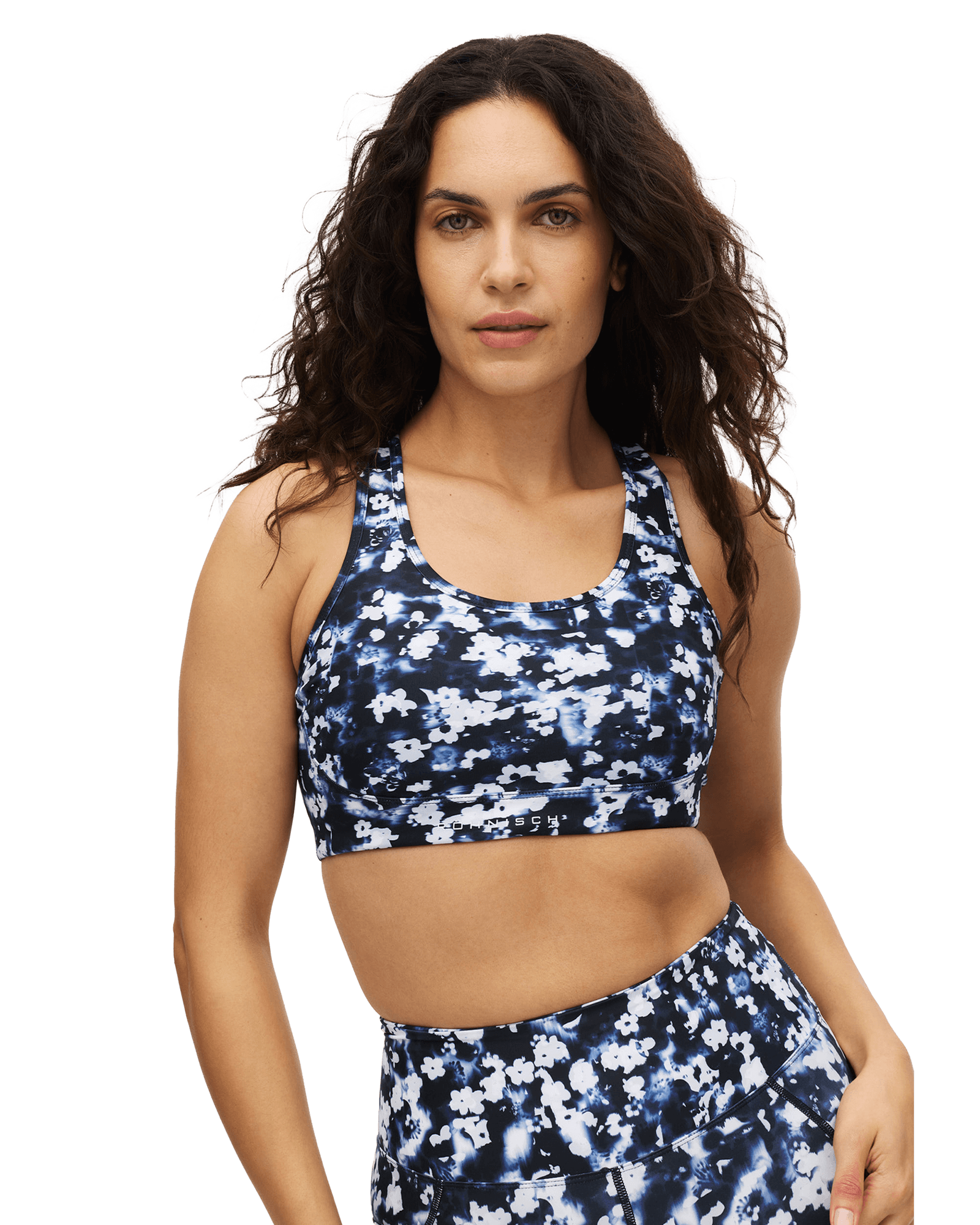 Printed Mesh Sportsbra W Indigo Bloom
