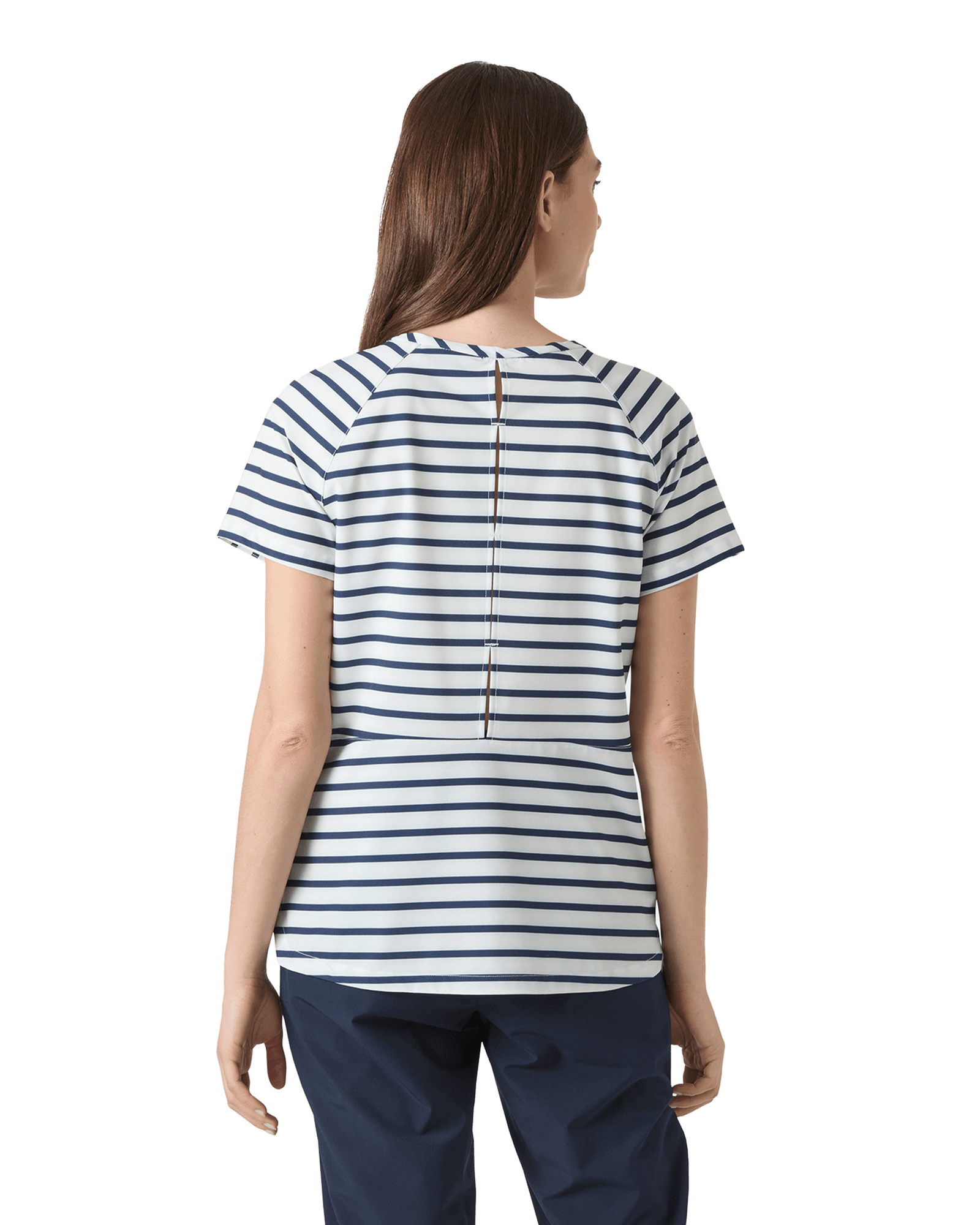 White Navy Stripe