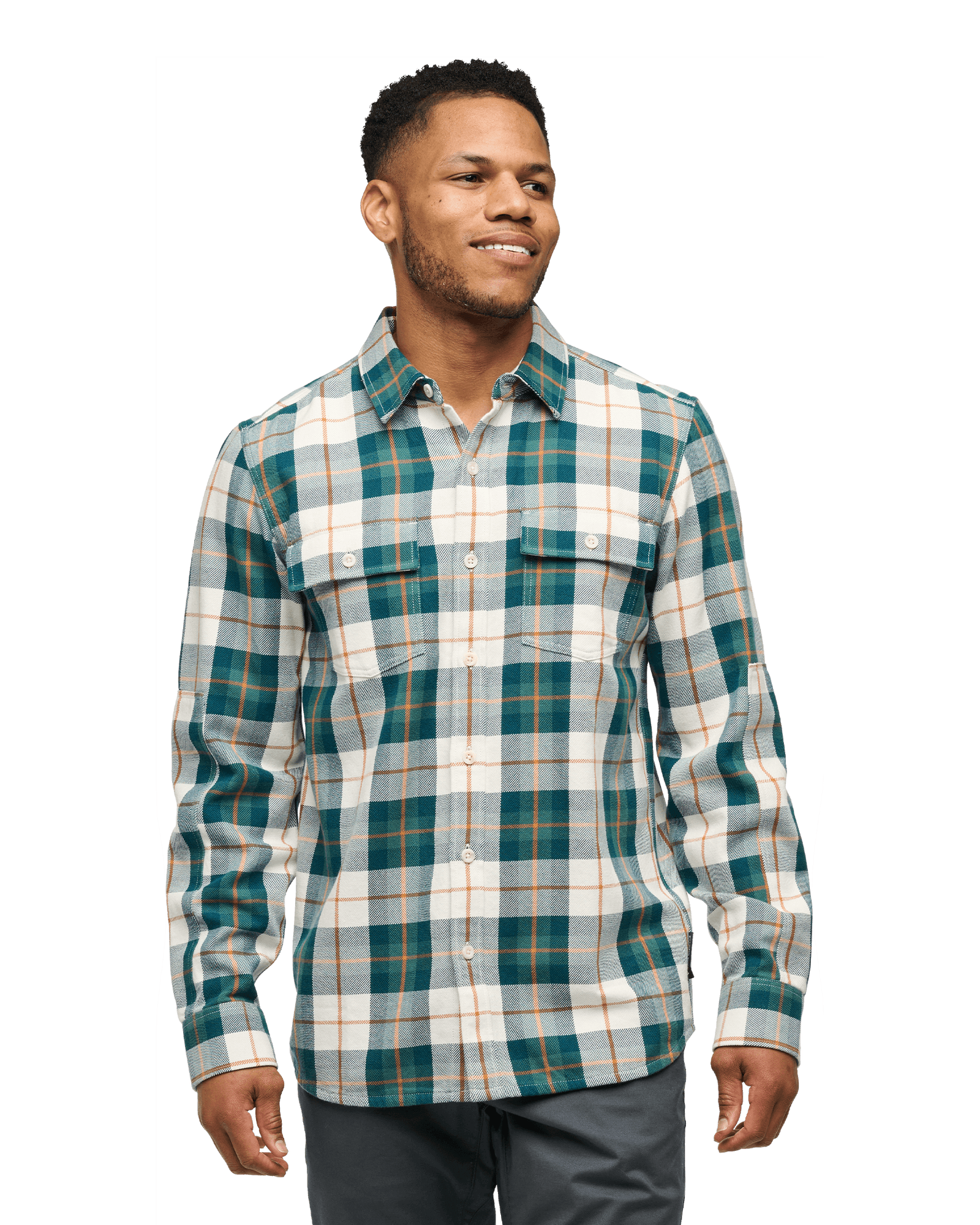 Project Twill L/S Shirt M Raging Sea-Henna