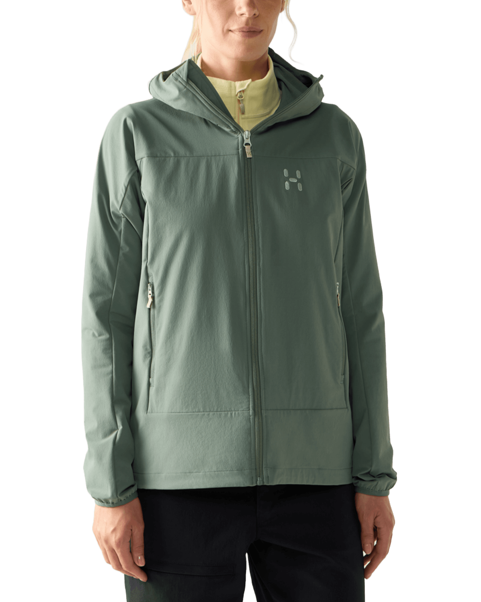 Rosson Softshell Hood W Chlorophyll Green