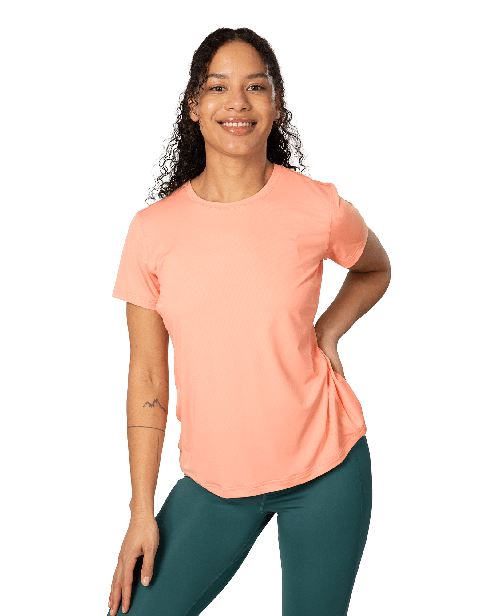 Ava Tee W Peach Bloom