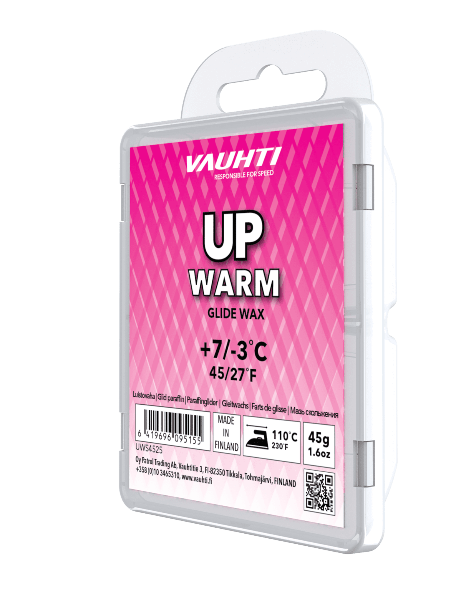 Up Warm, +7°C/-3°C, 45G Pink