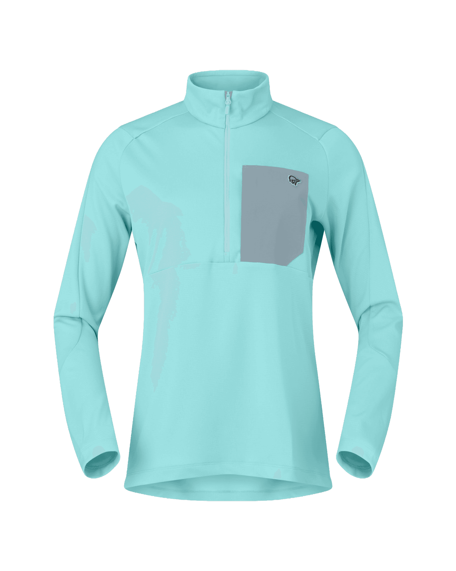 Femund Warm1 Zip Neck W Aqua Haze/Trooper