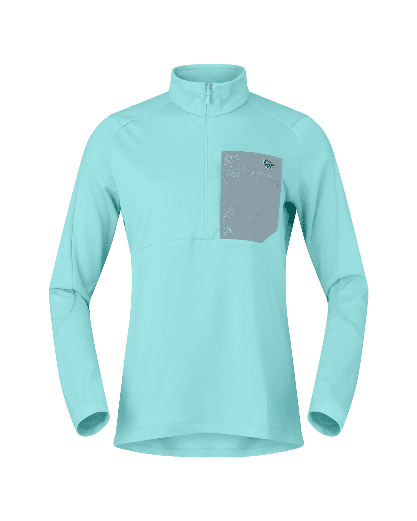 Femund Warm1 Zip Neck W Aqua Haze/Trooper