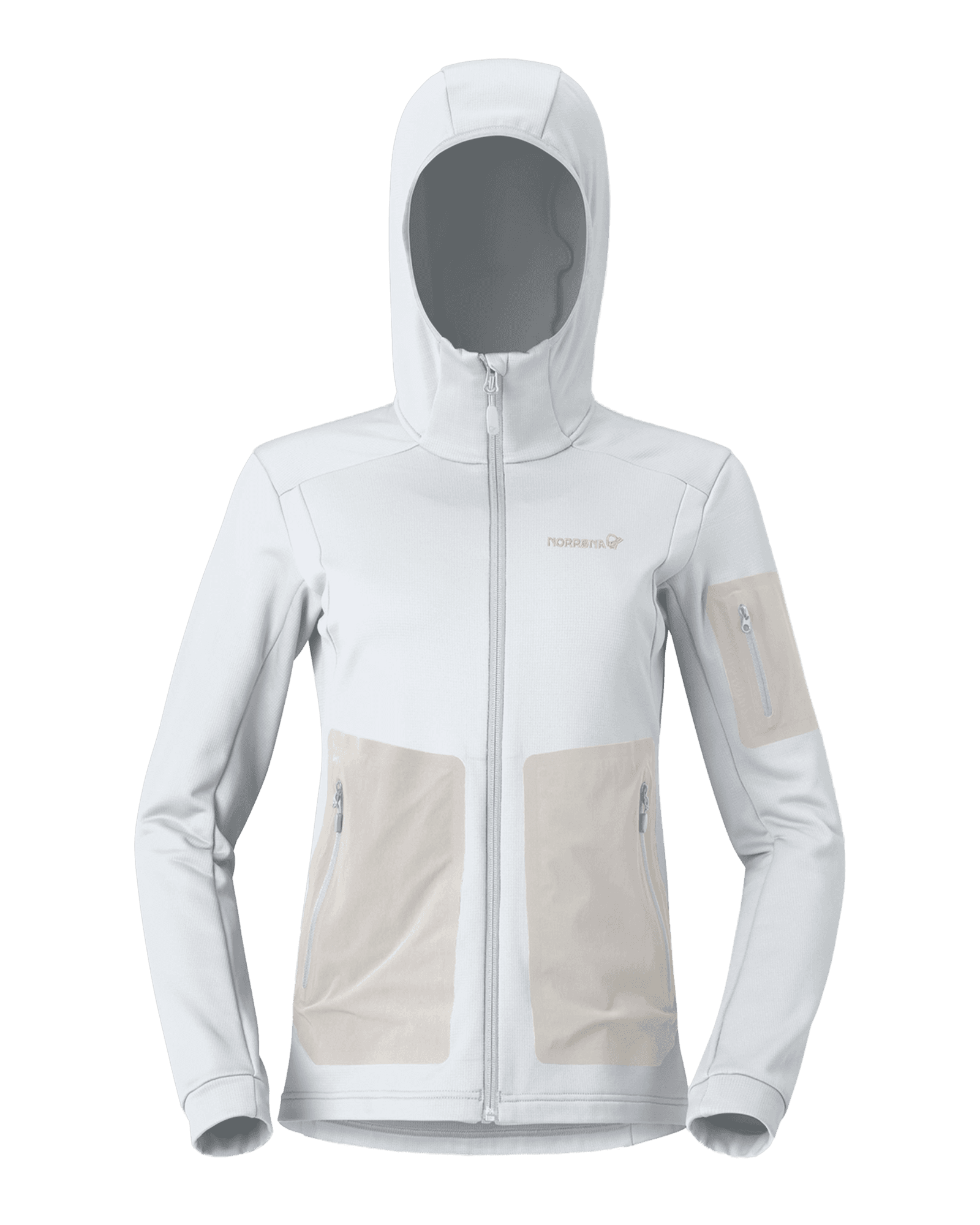 Falketind Warm2 Stretch Hood W Snow White