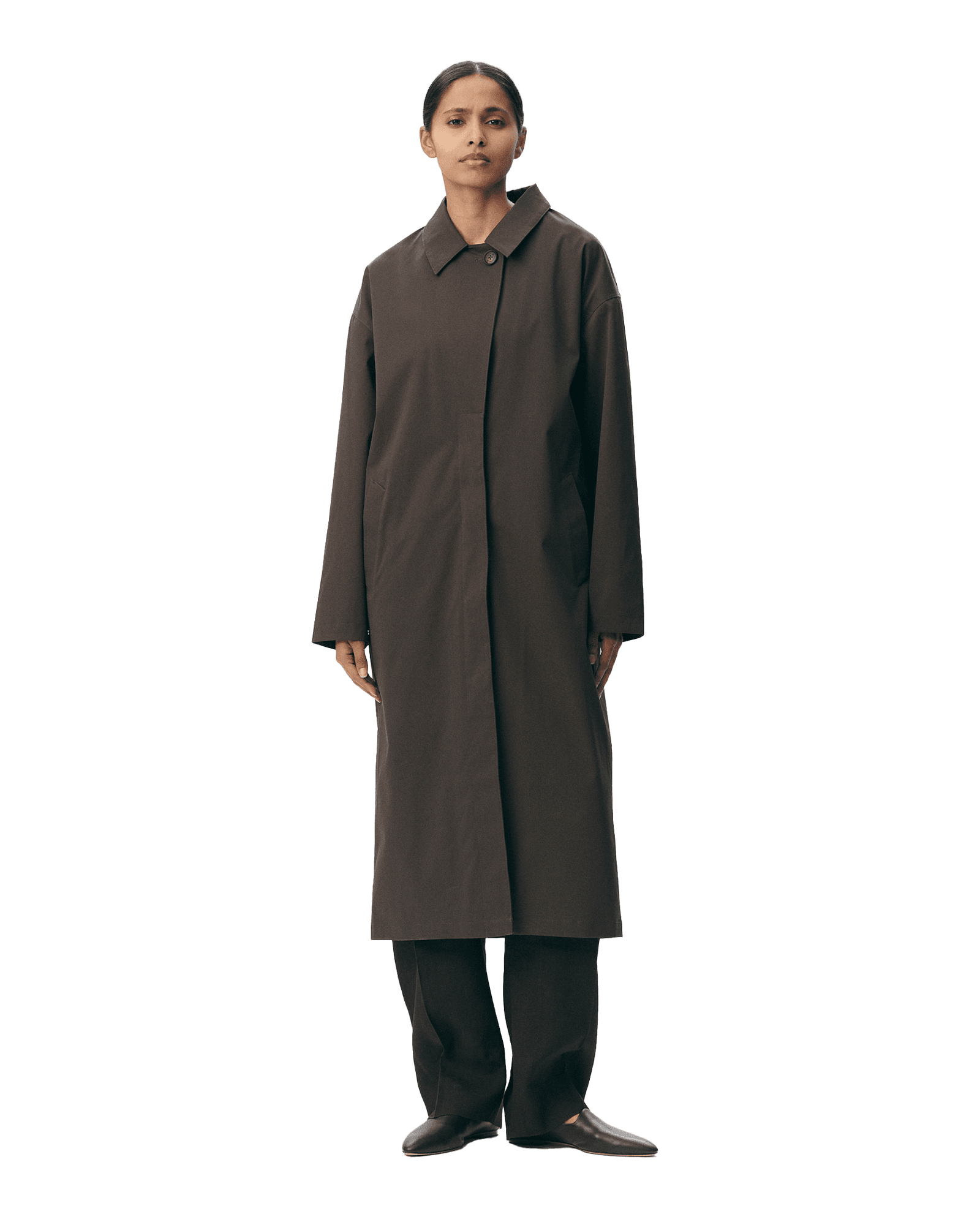 Janice Coat W Faded Coffee