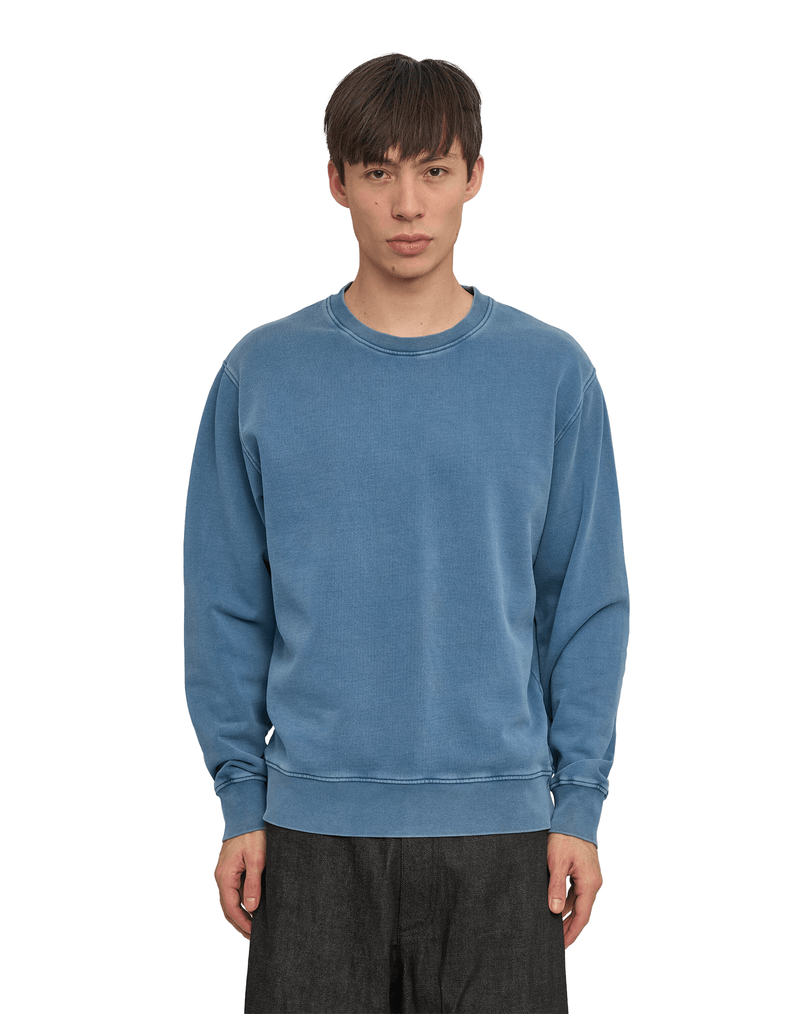 Classic Organic Crew Faded Indigo