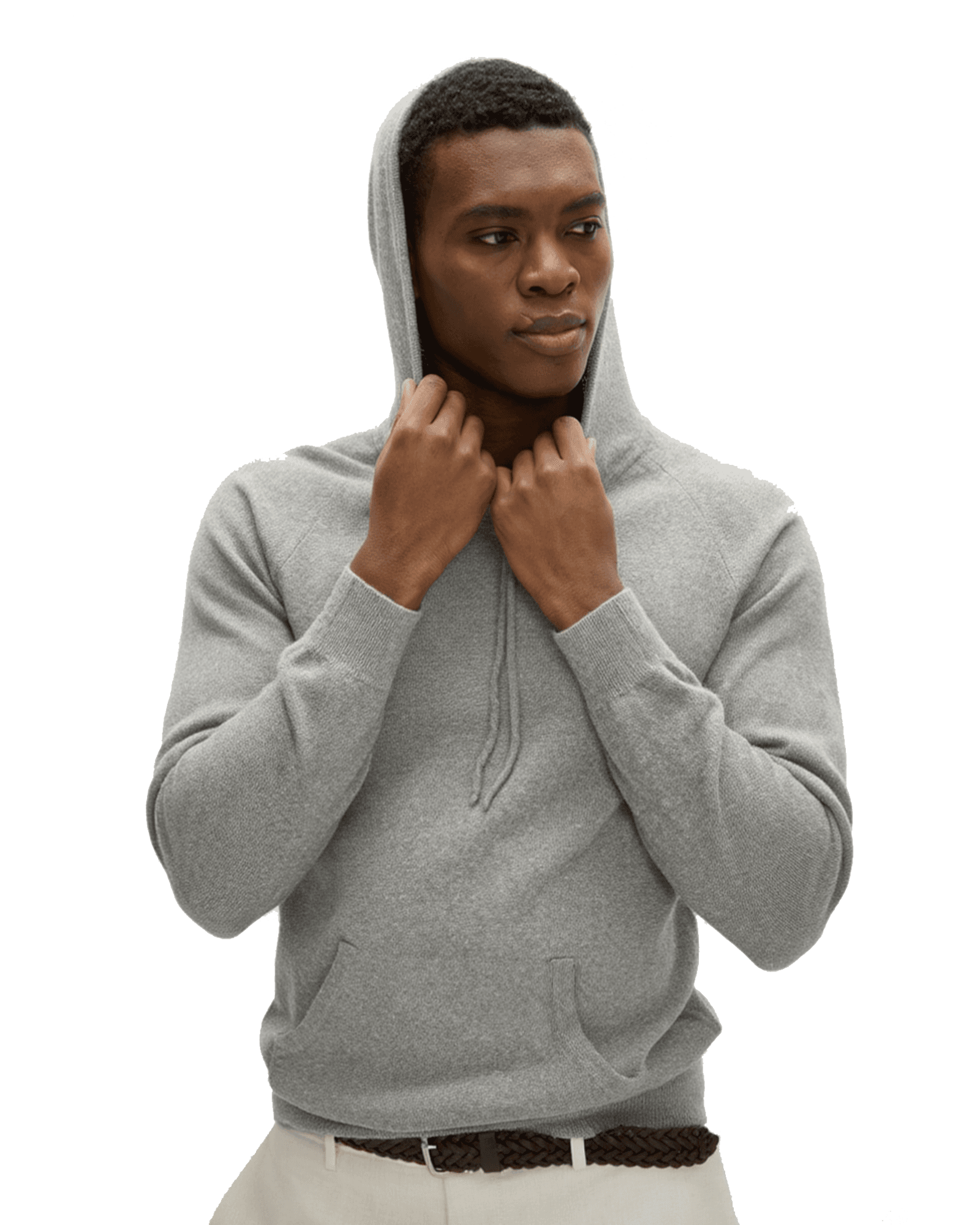 Front Pocket Hoodie M Light Grey