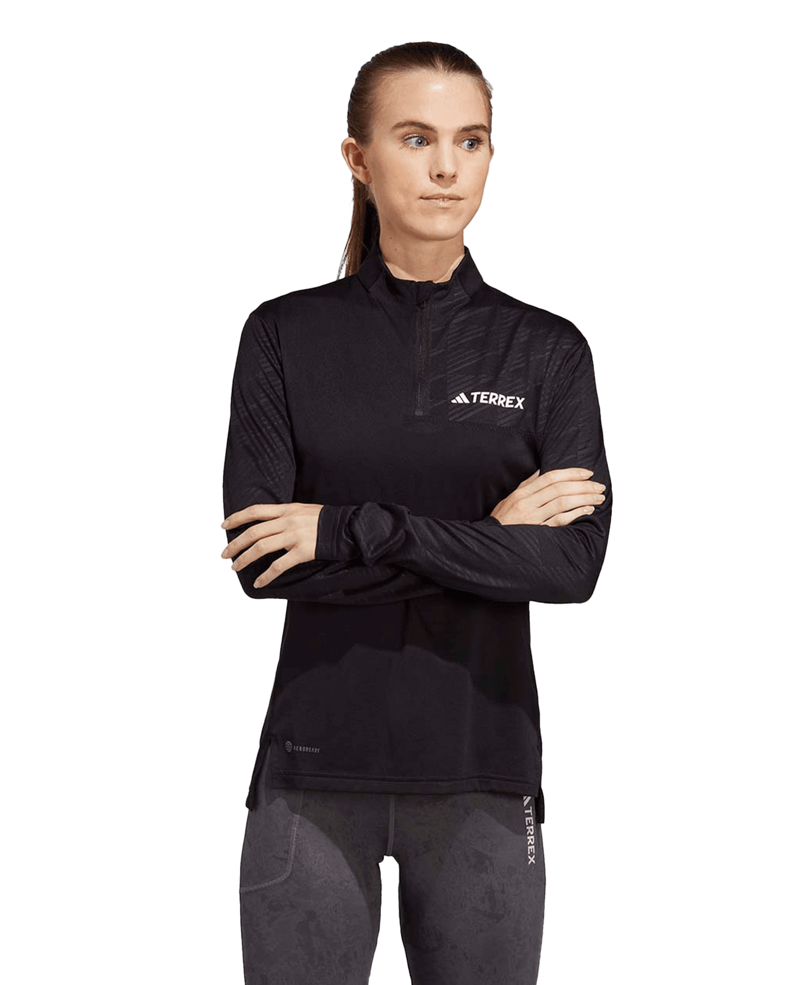 MT Half Zip L/S W Black